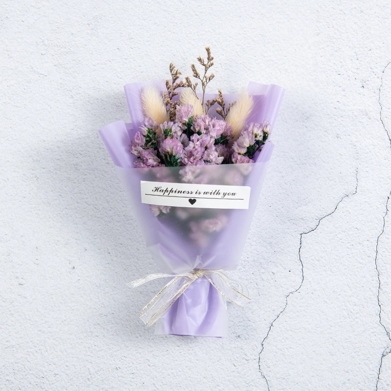 Elegant Minimalist Dried Flower Bouquet for Valentine's Day | Home Decor Artificial Flowers