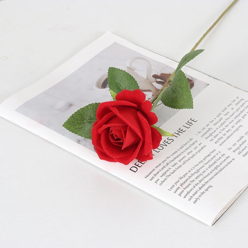 Velvet Pearl Rose Wall Decor for Home Hotel Wedding Valentine's Day | Home Decor & Wall Art