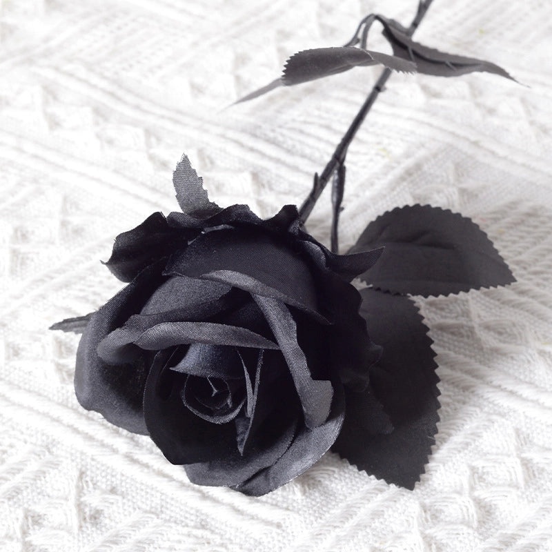 Romantic Artificial Rose Single Stem Valentine’s Day Home & Wedding Decor Soft Flannel Feel|Home Decor & Wedding Supplies