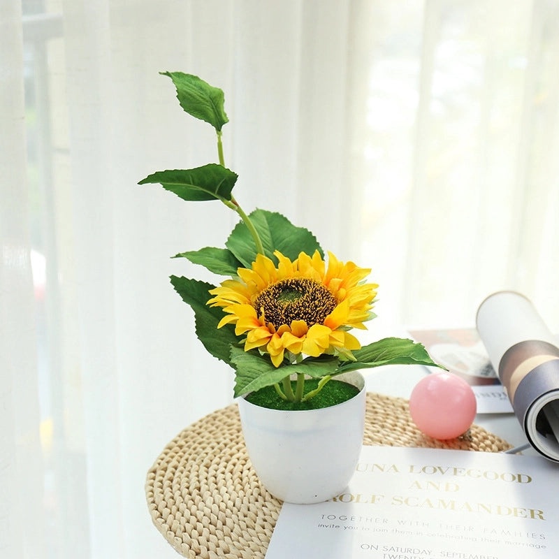 Small Artificial Sunflower Plant Creative Pot Decoration|Home Decor Artificial Plants