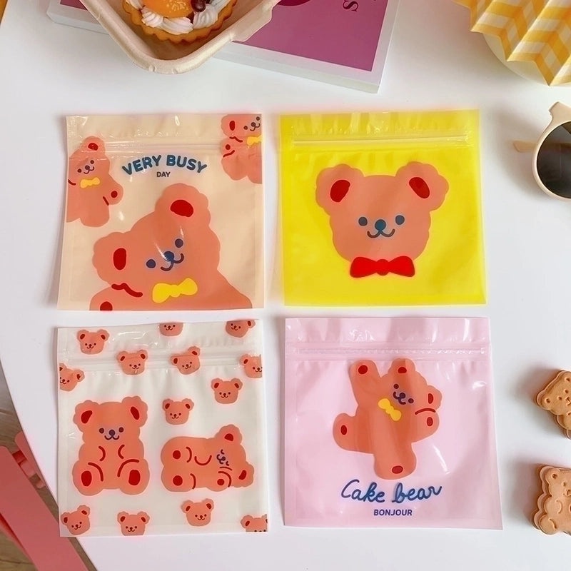 Adorable Bear Snack Pouch for Biscuits and Candy | Food Storage Bags