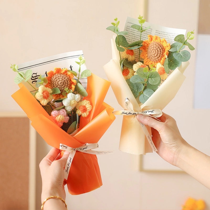 Charming Sunflower Yarn Artificial Flower Decoration for Home and Events|Home Decor & Artificial Flowers