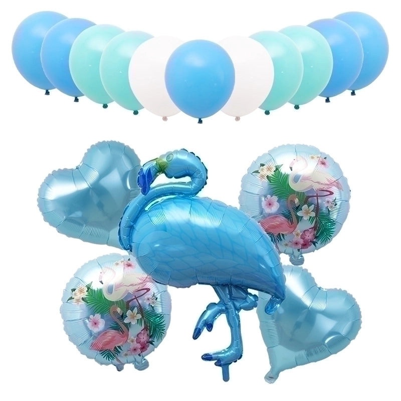 50 Pieces Tropical Flamingo Coconut Tree Aluminum Foil Balloons Set | Party Decorations Balloons