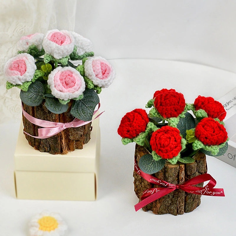 Elegant Minimalist Flower Yarn Ornaments for Home Decor|Home Decor