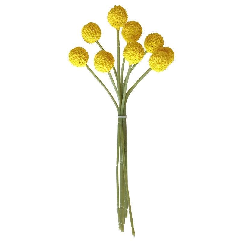 9pcs Gold Artificial Chrysanthemum Ball Bouquet Nordic Style Home Décor Dandelion Simulation|Home Decor Artificial Flowers