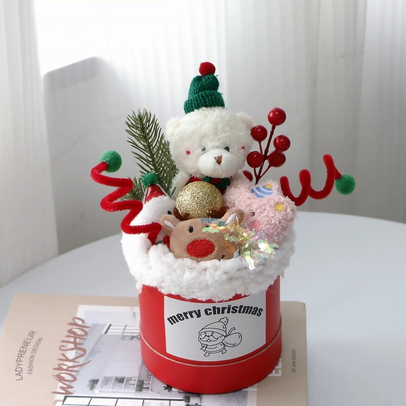 Christmas Bear Flower Arrangement|Home Decor