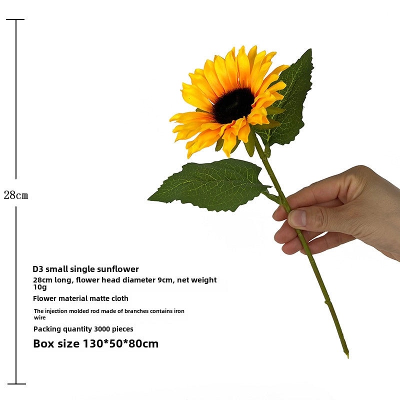 2 Pieces Realistic Artificial Sunflower Home Decor Wedding Floral Arrangement Fake Flower Bouquet|Home Decor & Floral Ornaments