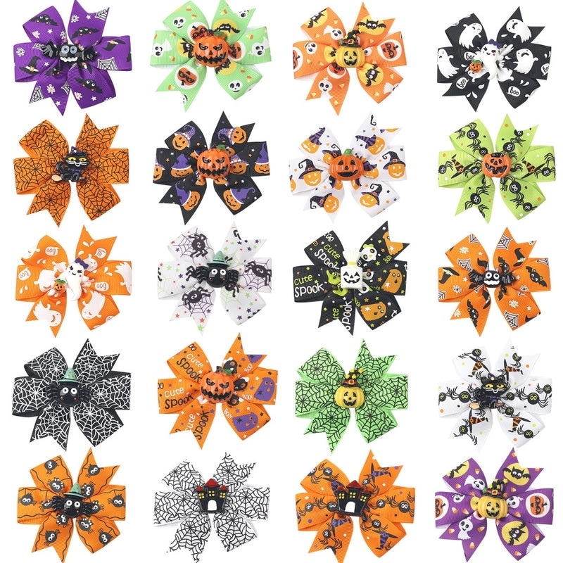 Funny Halloween Pattern Ribbed Ribbon Hairpin for Party|Hair Accessories