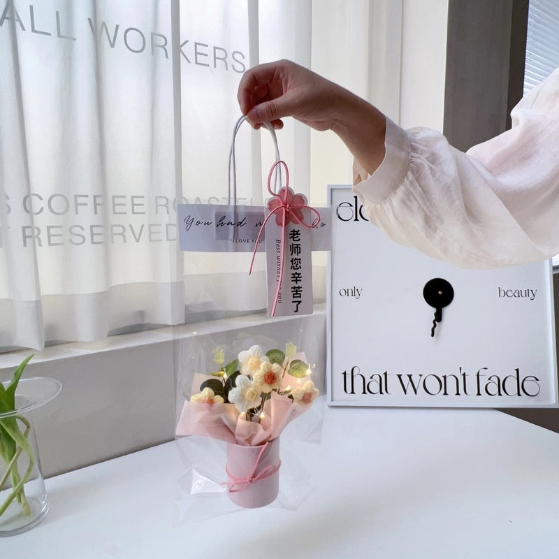 Valentine's Day Plush Flower Bouquet Cute Artificial Floral Gift|Home Decor & Gifts