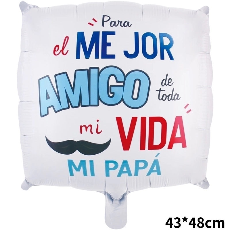 50 Pack Heart Shaped Bow Knot Aluminum Foil Balloons for Father's Day Party Decoration|Party Supplies Balloons