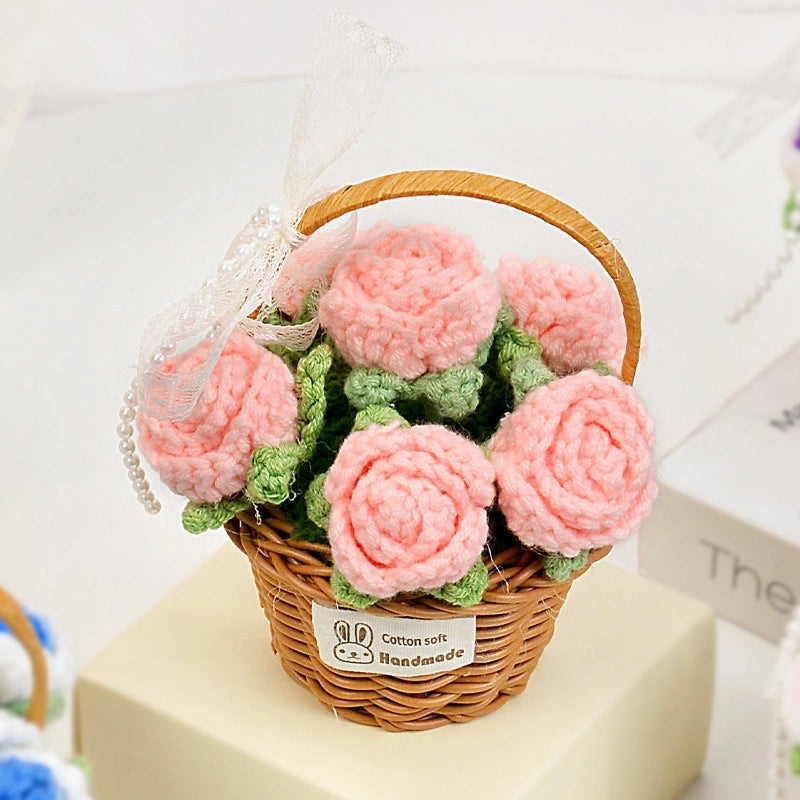 Elegant Minimalist Flower Yarn Ornaments for Home Decor|Home Decor