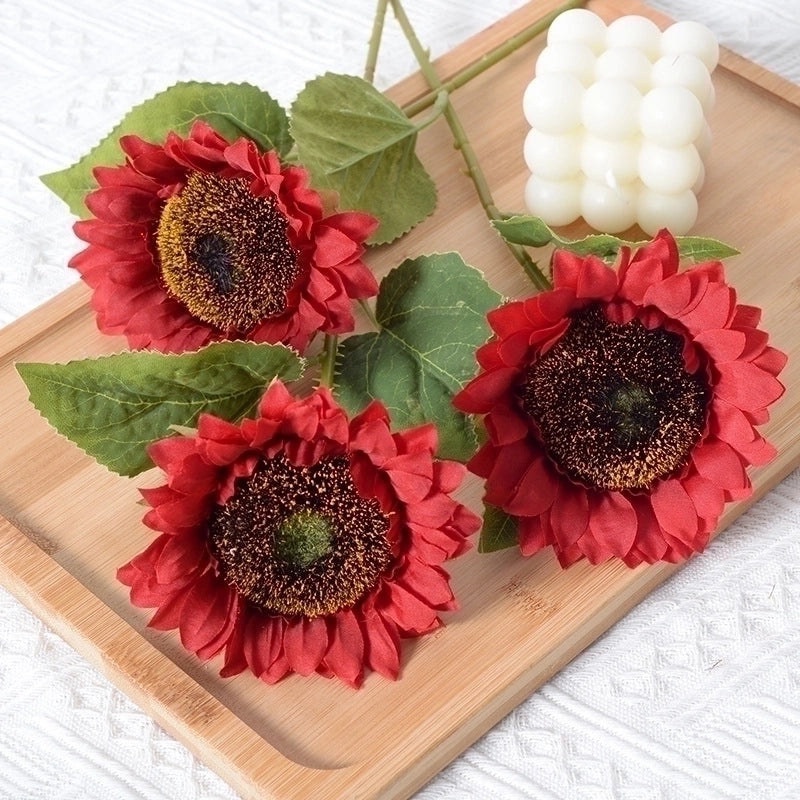 Retro Pastoral Sunflower Silk Flower Bouquet|Home Decor Artificial Flowers