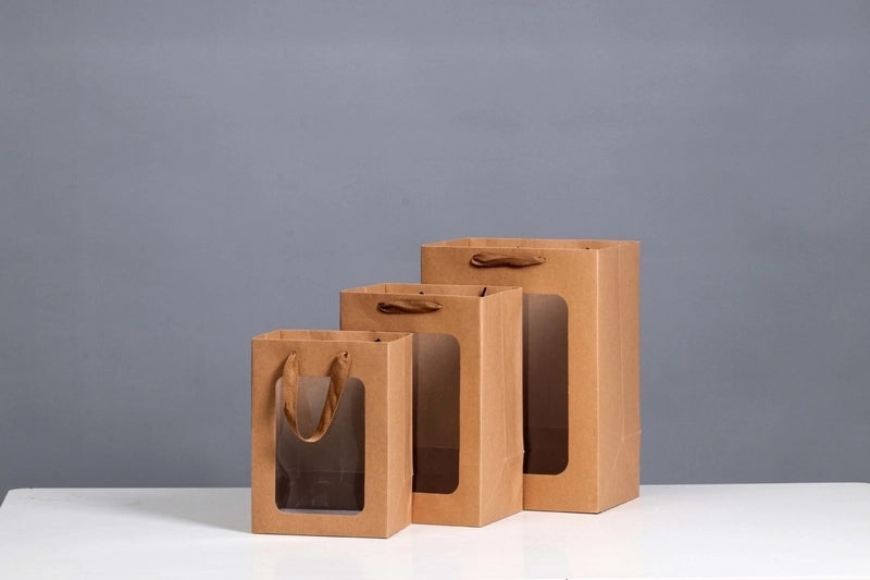 Transparent Gift Bag with Open Window for Teacher's Day Flowers | Gift Packaging Bags