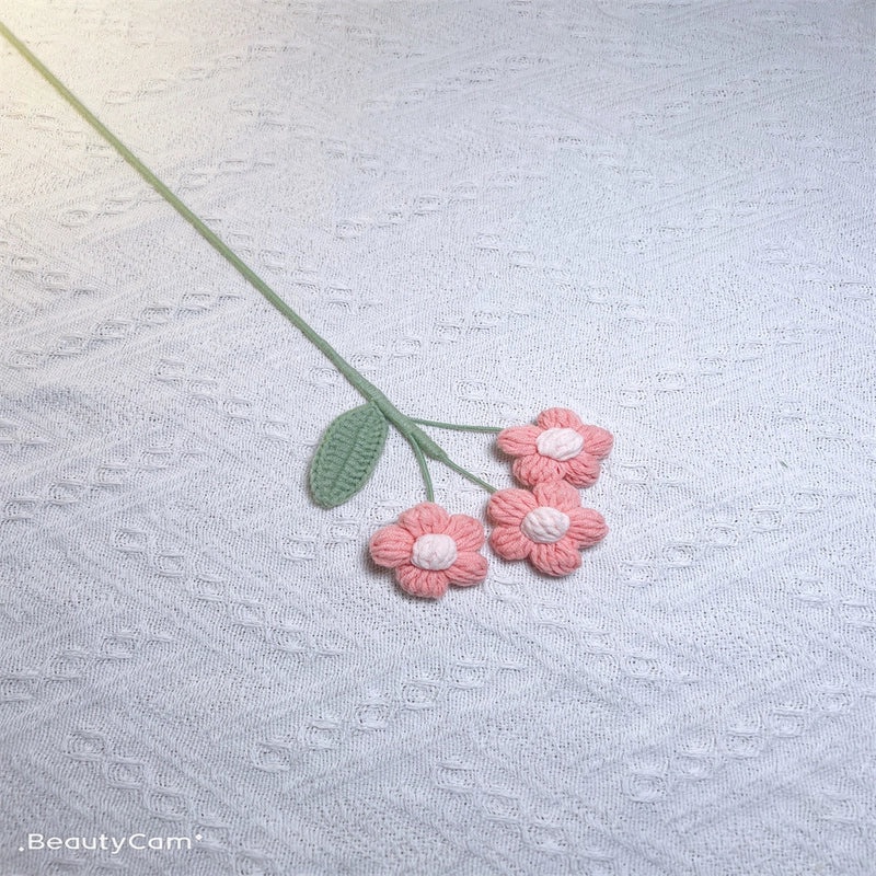 Handmade Pastoral Flower Yarn Artificial Blooms|Home Decor & Artificial Flowers
