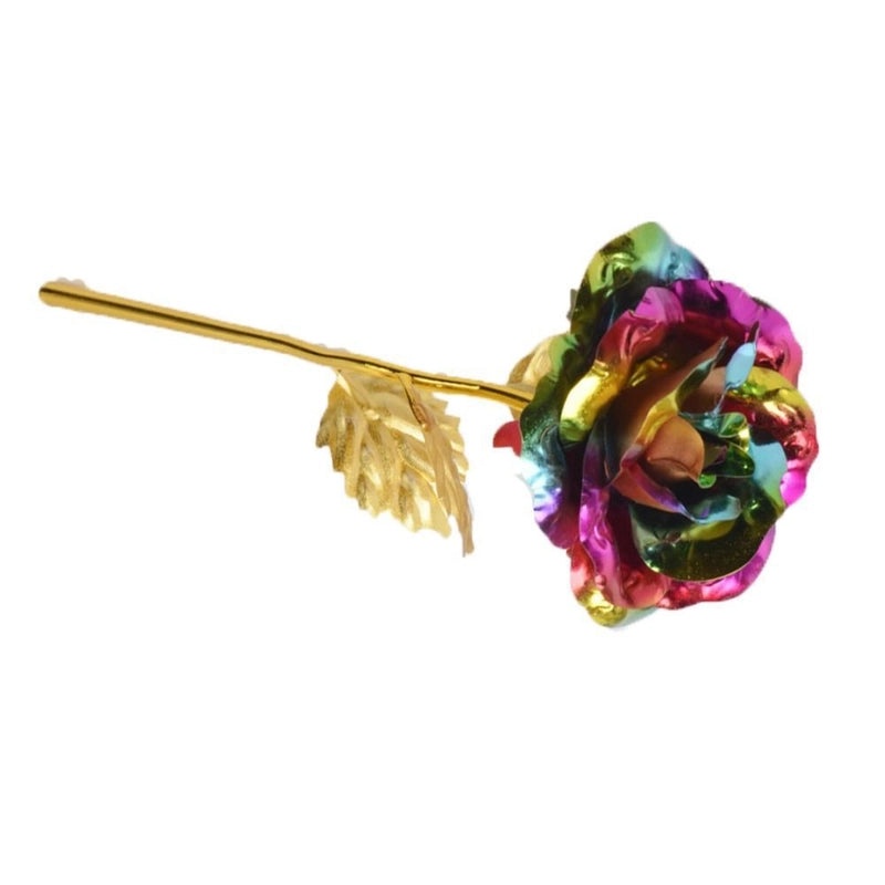 Elegant Rose Gold Foil Date with Rose Flower|Jewelry & Accessories