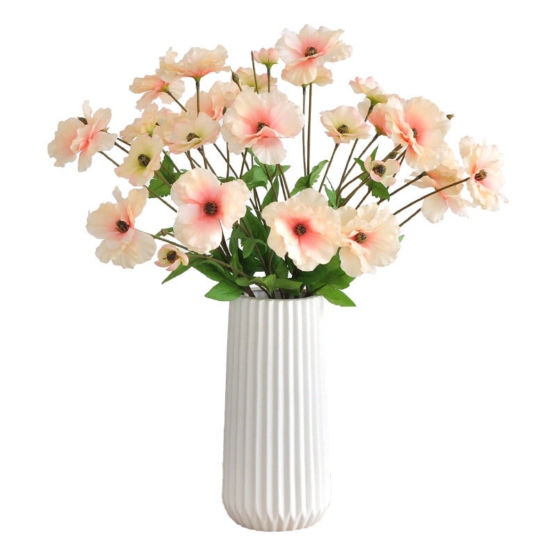 Butterfly Peony 3-Head Eustoma Silk Flower Artificial Wedding Home Decor Soft High-Quality|Home Decor & Artificial Flowers