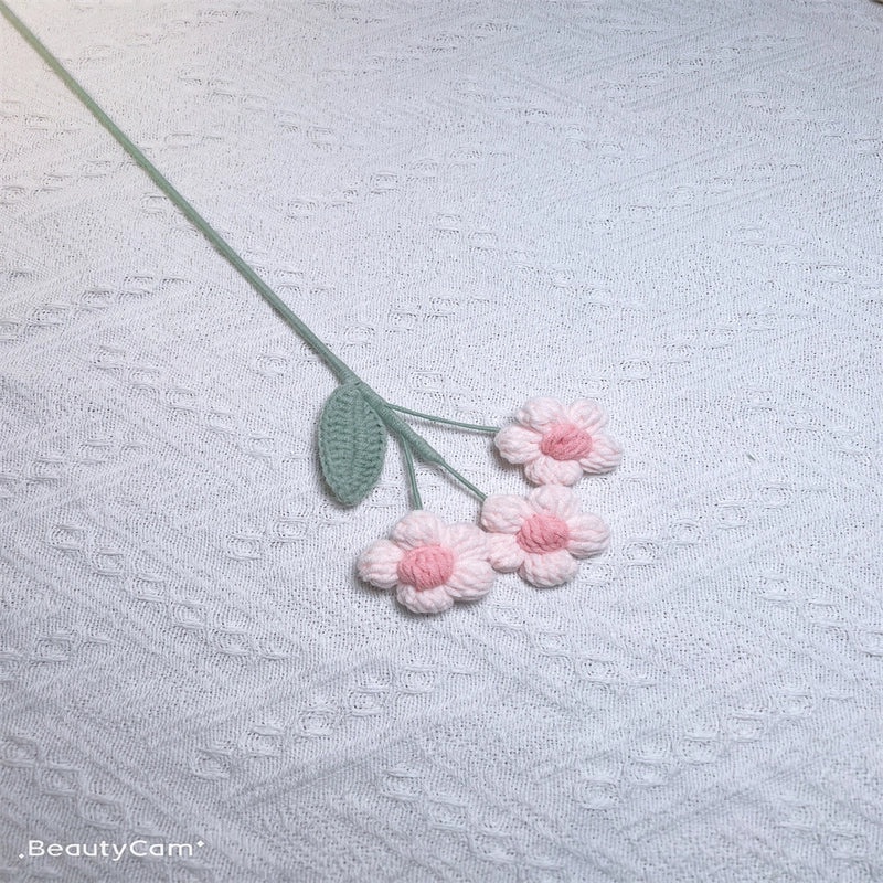 Handmade Pastoral Flower Yarn Artificial Blooms|Home Decor & Artificial Flowers