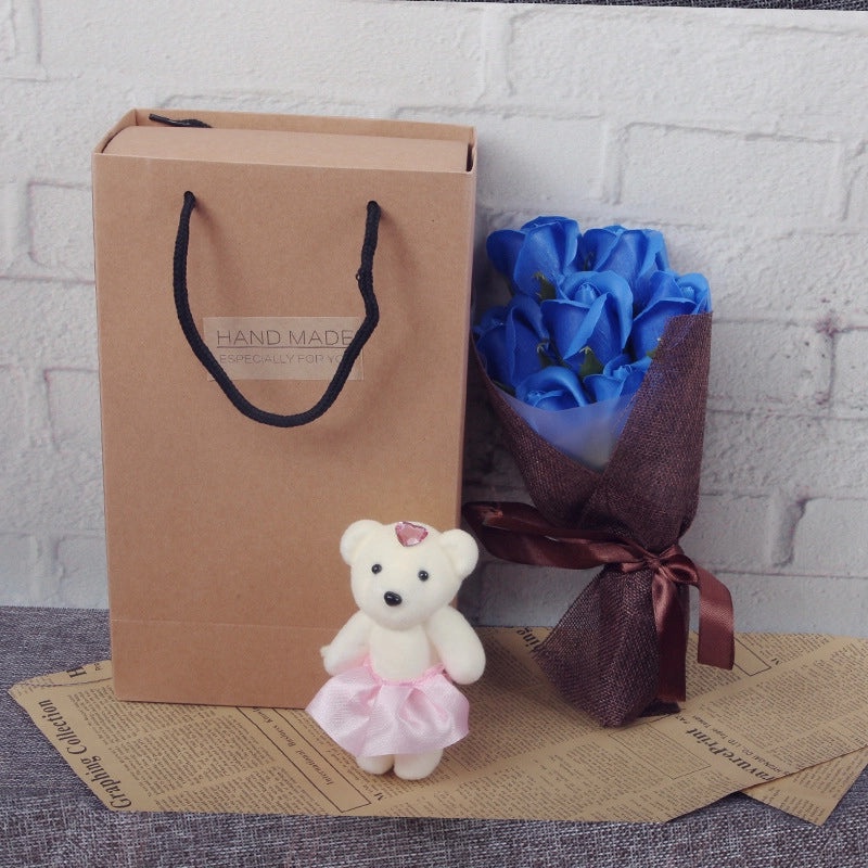 Elegant Minimalist Solid Color Soap Flower Artificial Bouquet|Home Decor Artificial Flowers