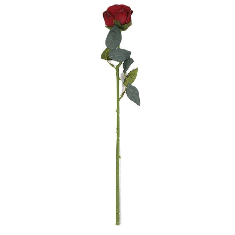 Fire Roasted Single Artificial Rose for Valentine's Day Home Decor Wedding Photography Props|Artificial Flowers