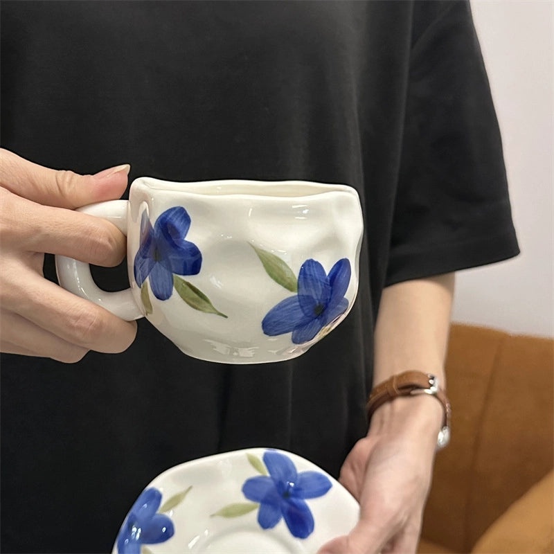 Retro Floral Ceramic Water Bottle Set | Home & Kitchen Accessories