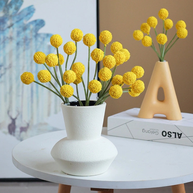 9pcs Gold Artificial Chrysanthemum Ball Bouquet Nordic Style Home Décor Dandelion Simulation|Home Decor Artificial Flowers