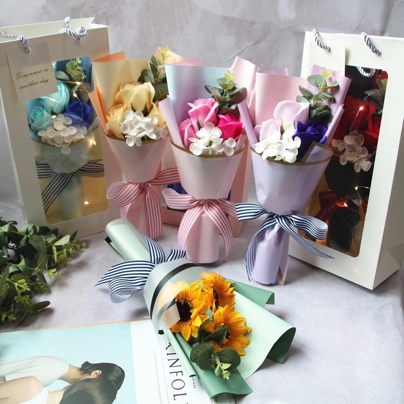 Minimalist Classic Flower Soap Artificial Flowers for Home Decor|Home & Garden > Home Decor > Artificial Flowers