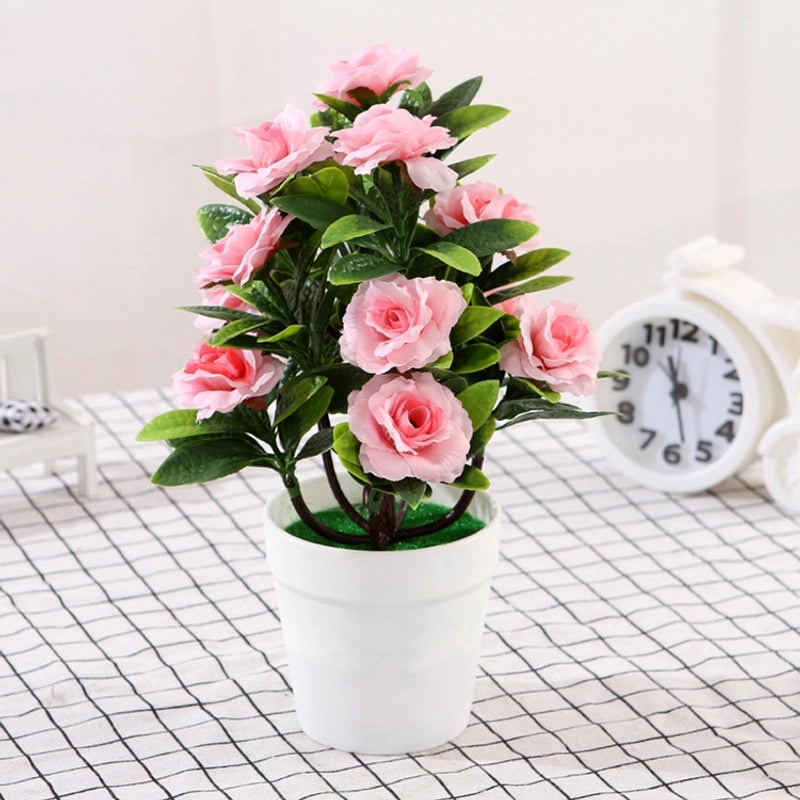 Artificial Rose and Lily Potted Plant Simulation Flower Greenery Home Indoor Outdoor Decor|Home Decor Artificial Plants
