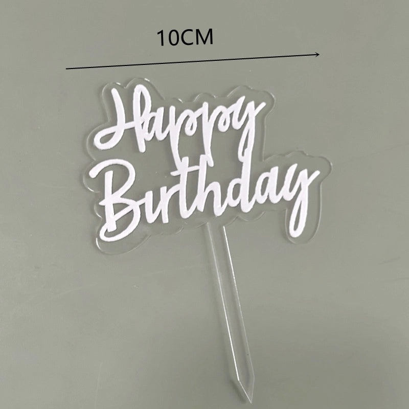 10 Pieces Acrylic Letter Birthday Cake Toppers | Cake Decorating Supplies