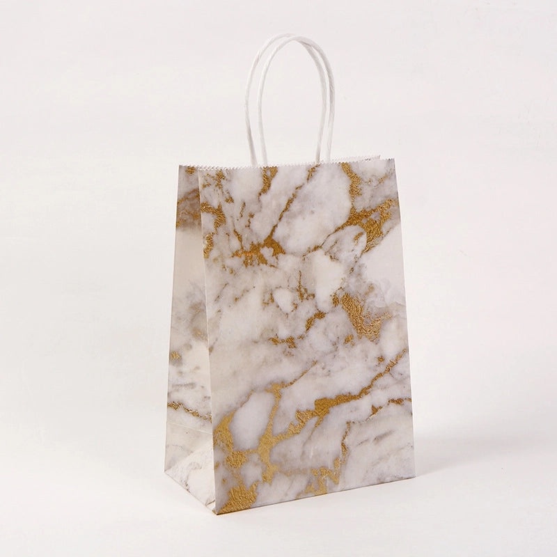 Stylish Marble Kraft Paper Gift Bags for Festivals|Gift Bags & Packaging