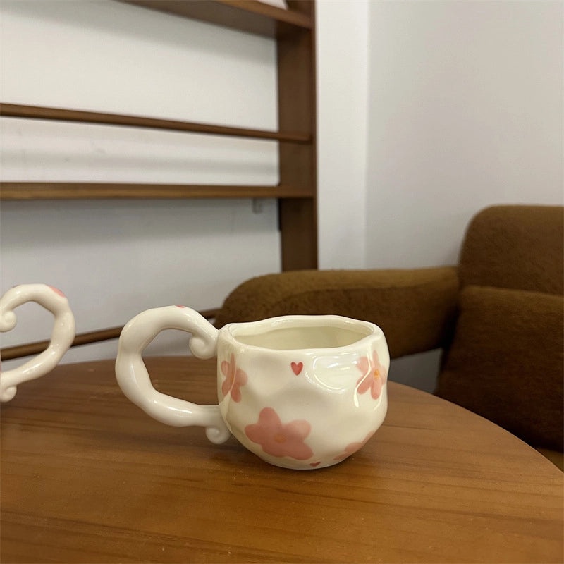 Charming Floral Ceramic Coffee Mug Single Piece|Home & Kitchen Mugs