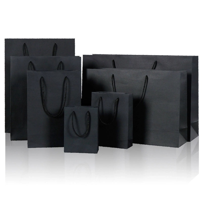 10 Black Paper Gift Bags with Handles|Gift Bags & Wrapping Supplies