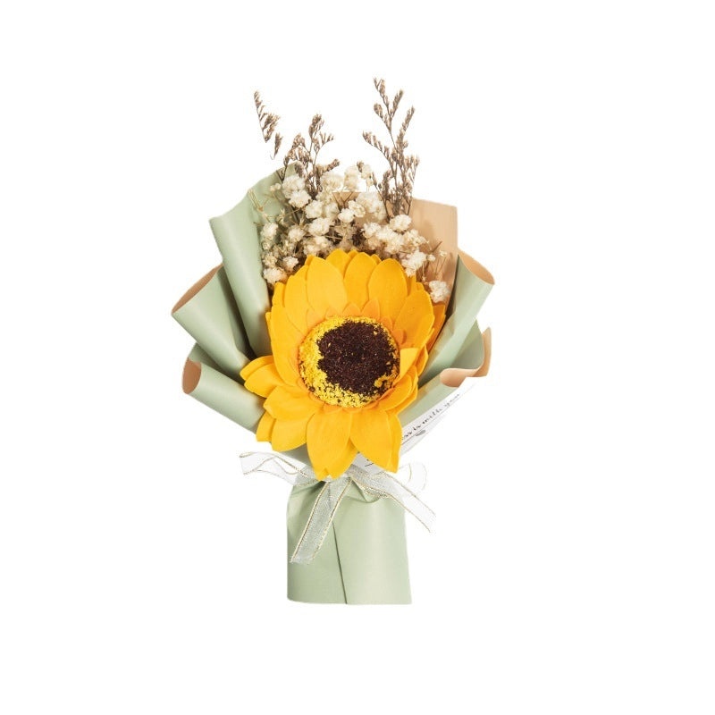 Elegant Minimalist Dried Flower Bouquet for Valentine's Day | Home Decor Artificial Flowers
