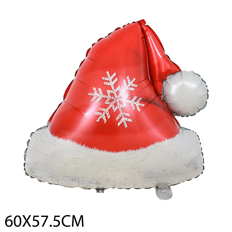 Christmas Party Balloons Set Snowman Santa Claus Gift Box Aluminum Foil Decorations|Holiday Party Supplies