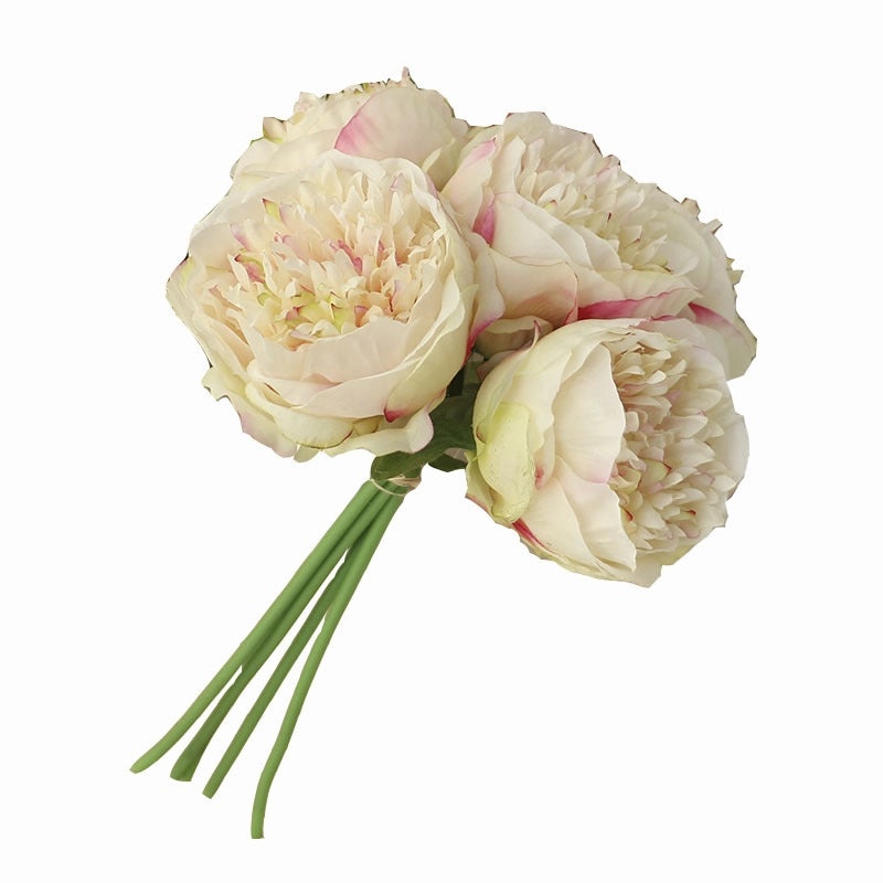 Artificial Five-Headed Peony Bouquet Silk Flowers Home Wedding Decoration|Home Decor