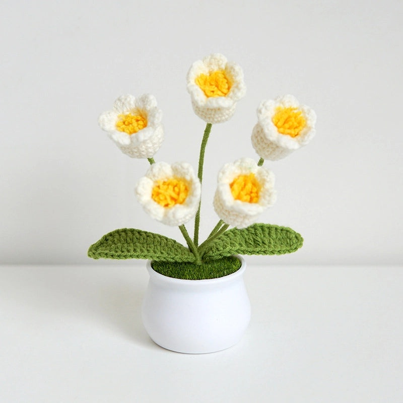 Hand-Woven Sunflower Artificial Flower Pot Linglan Preserved Flower Office Home Elegant Decoration|Home Decor