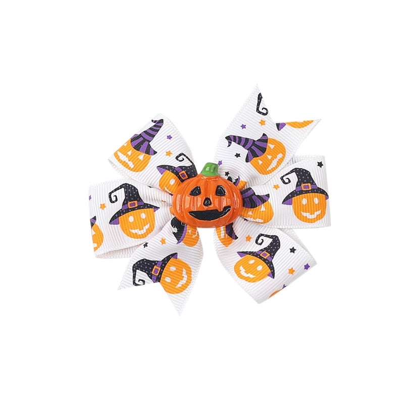 Funny Halloween Pattern Ribbed Ribbon Hairpin for Party|Hair Accessories
