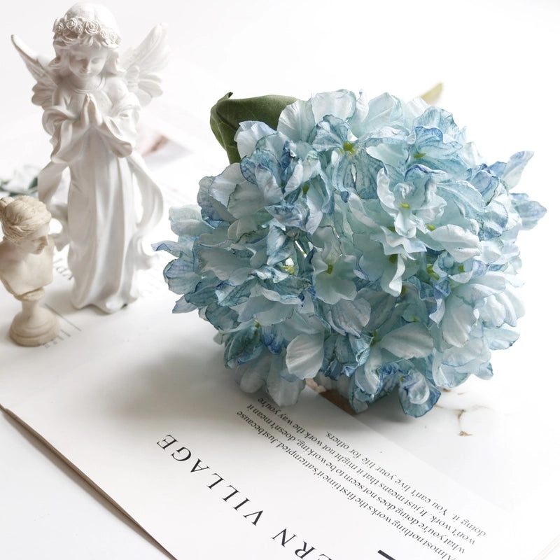 Retro Style Coral Hydrangea Artificial Flower Oil Painting for Home Decor & Wedding Photography Props|Home Decor & Photography Props