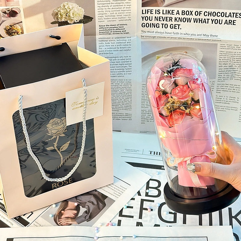 Romantic Flower Soap Gift for Teachers' Day | Artificial Flower Decorations | Casual Elegant Floral Present | Home & Living Decor | Gifts