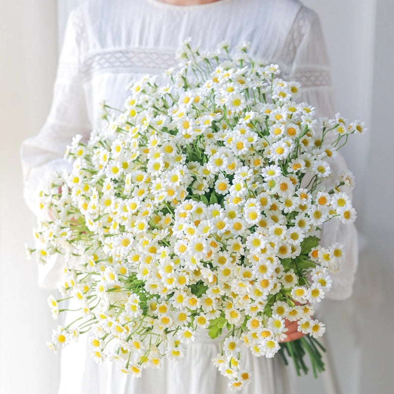 Chamomile Daisy Artificial Flowers Bouquet for Living Room and Dining Table Decor, Photo Props|Home Decor Artificial Flowers