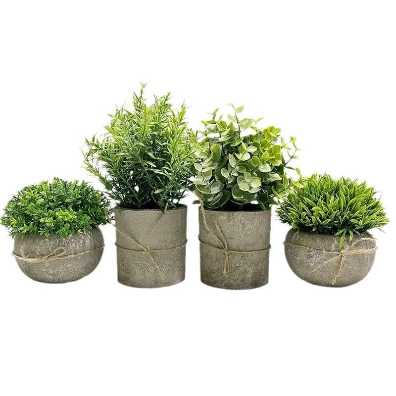 Artificial Eucalyptus Leaves Potted Plant for Desktop Decoration|Home & Garden Decor