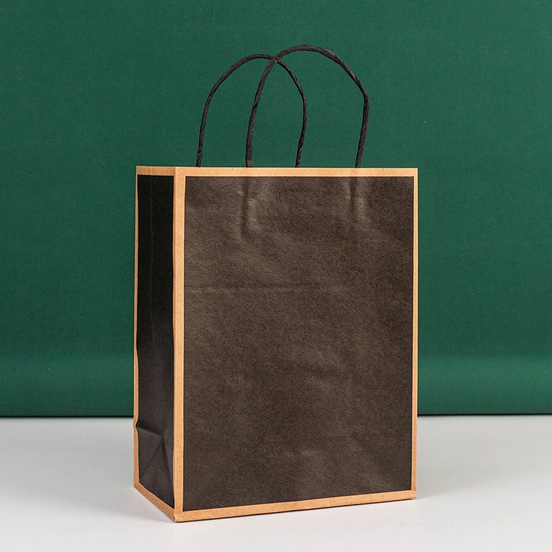 10 Kraft Paper Tote Bags for Takeaway Milk Tea Coffee Dessert Shopping Gift Packaging | Packaging & Bags