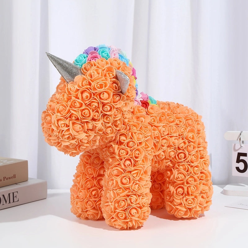 Elegant Lady Animal Preserved Fresh Flower Ornaments for Valentine's Day | Women's Accessories