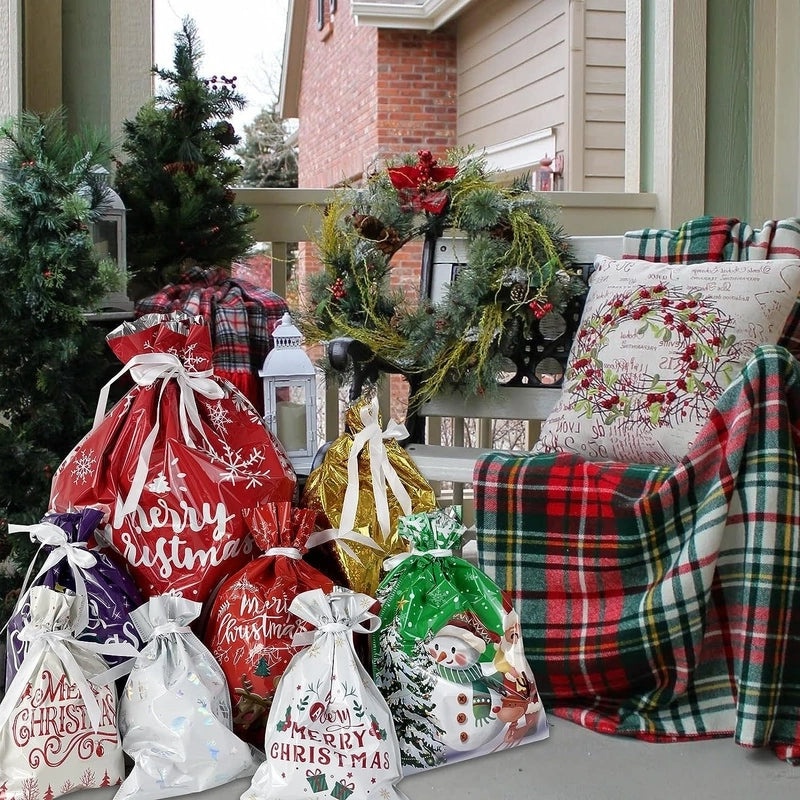 Cute Santa Claus Christmas Gift Bags for Family Party | Holiday Decorations