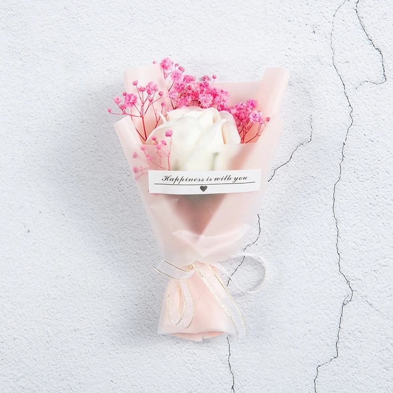 Elegant Minimalist Dried Flower Bouquet for Valentine's Day | Home Decor Artificial Flowers