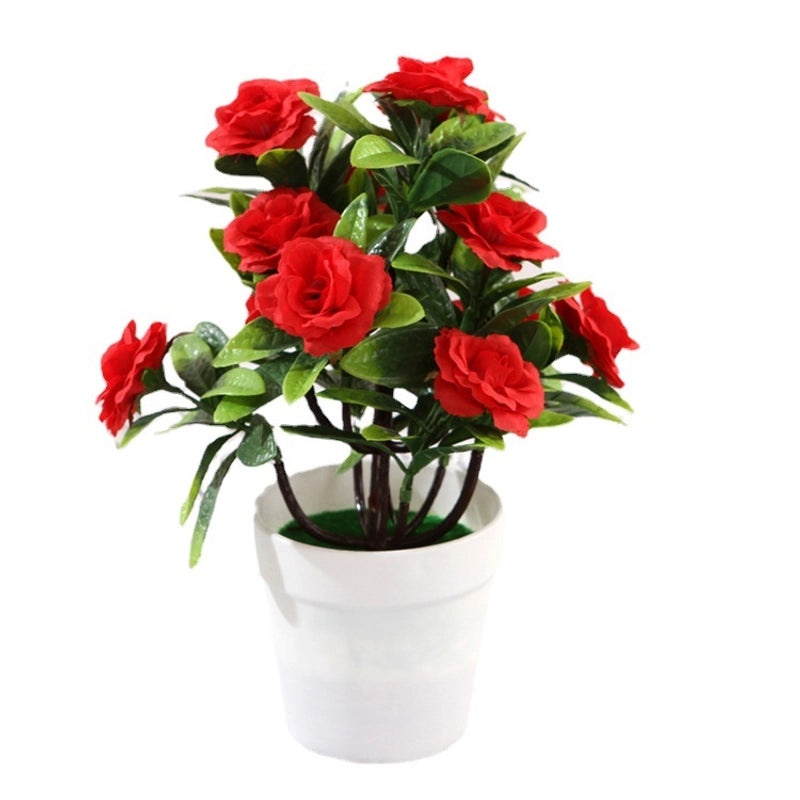 Artificial Rose and Lily Potted Plant Simulation Flower Greenery Home Indoor Outdoor Decor|Home Decor Artificial Plants