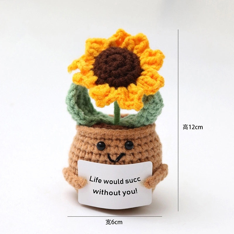 Cartoon Animal Yarn Flower Vine Decoration, Artificial Simulation Plants for Home Decor|Home Decor & Artificial Plants