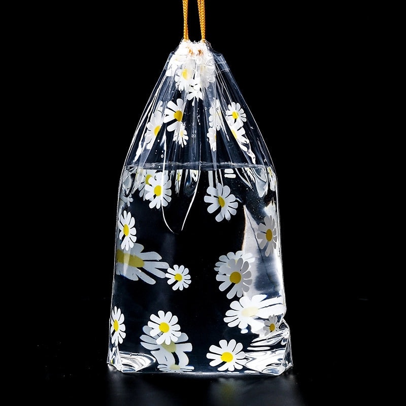 Minimalist Classic Daisy Pattern PE Storage Pouch|Bags & Storage