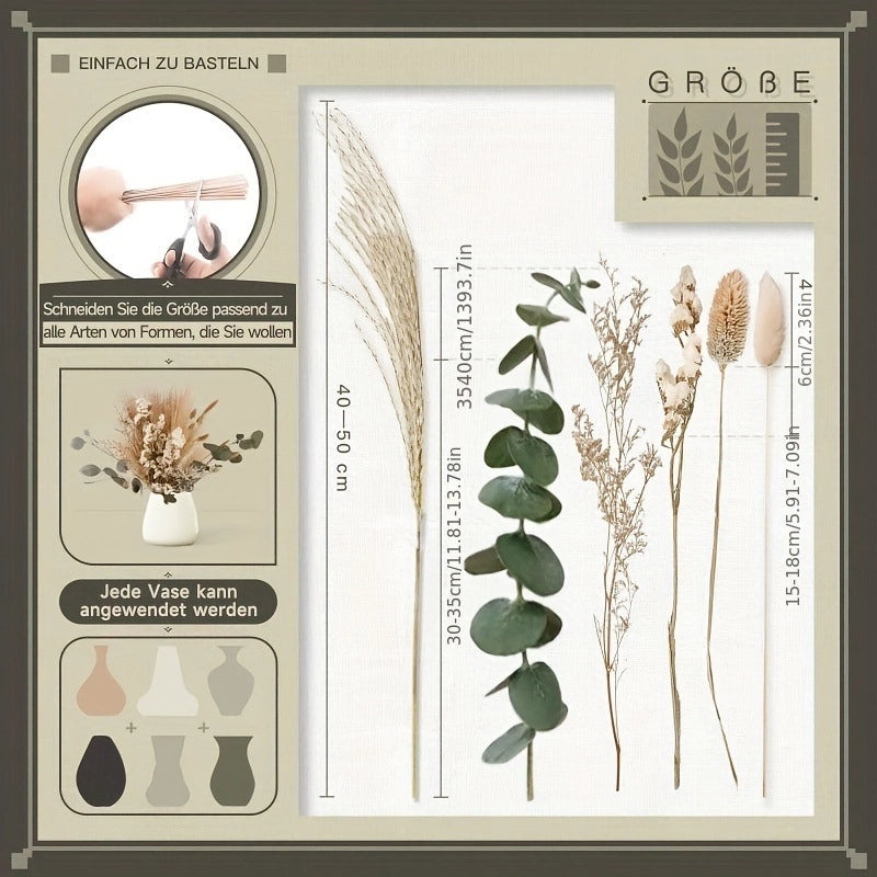 Rustic Leaf and Flower Artificial Dried Plants Decorative Imitation Floral Arrangement|Home Decor Artificial Flowers