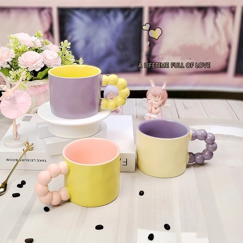 Stylish Solid Color Ceramic Mug - Single Piece | Home & Kitchen Drinkware