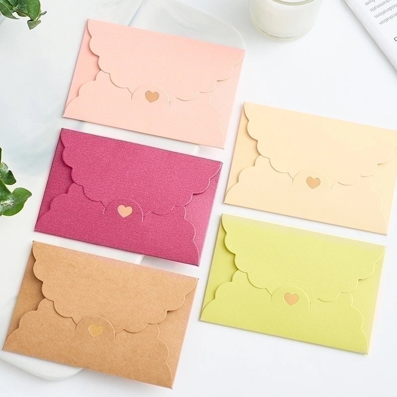 Mini Pearl Kraft Paper Love Envelope with Gilded Edges for Small Gifts|Jewelry Packaging & Gift Envelopes
